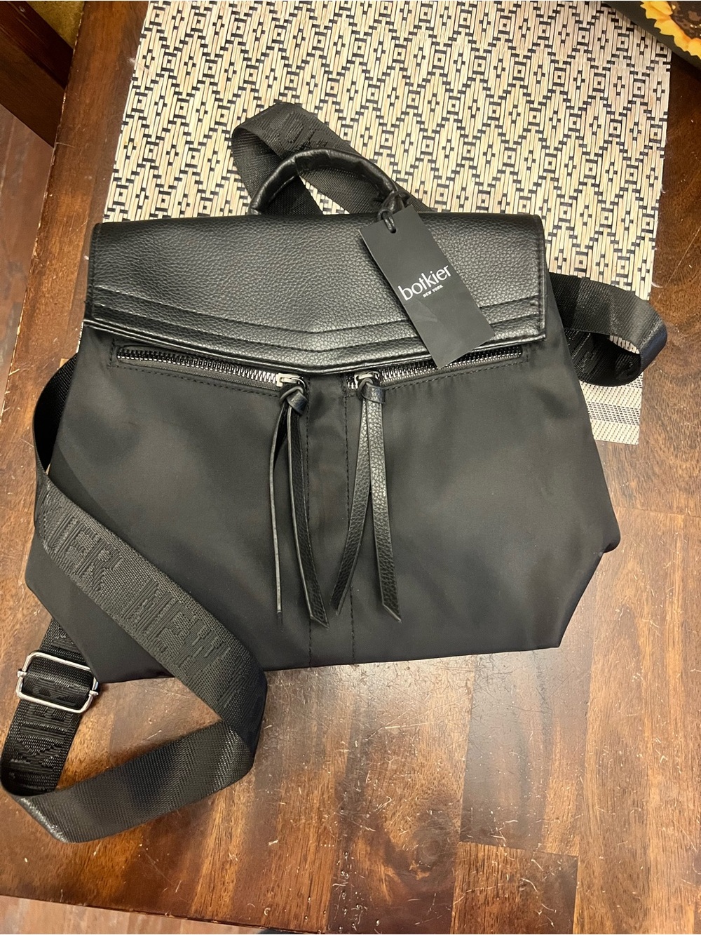 Bokier Black Crossbody backpack Bag